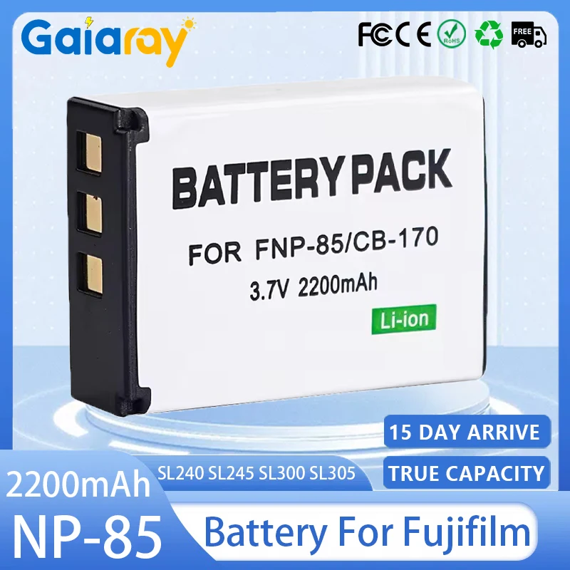 NP-85 FNP-85 Camera Battery 2200mAH FNP85 Rechargeable Li-ion Battery for Fujifilm SL240 SL245 SL300 SL305 CB170 Digital Cameras