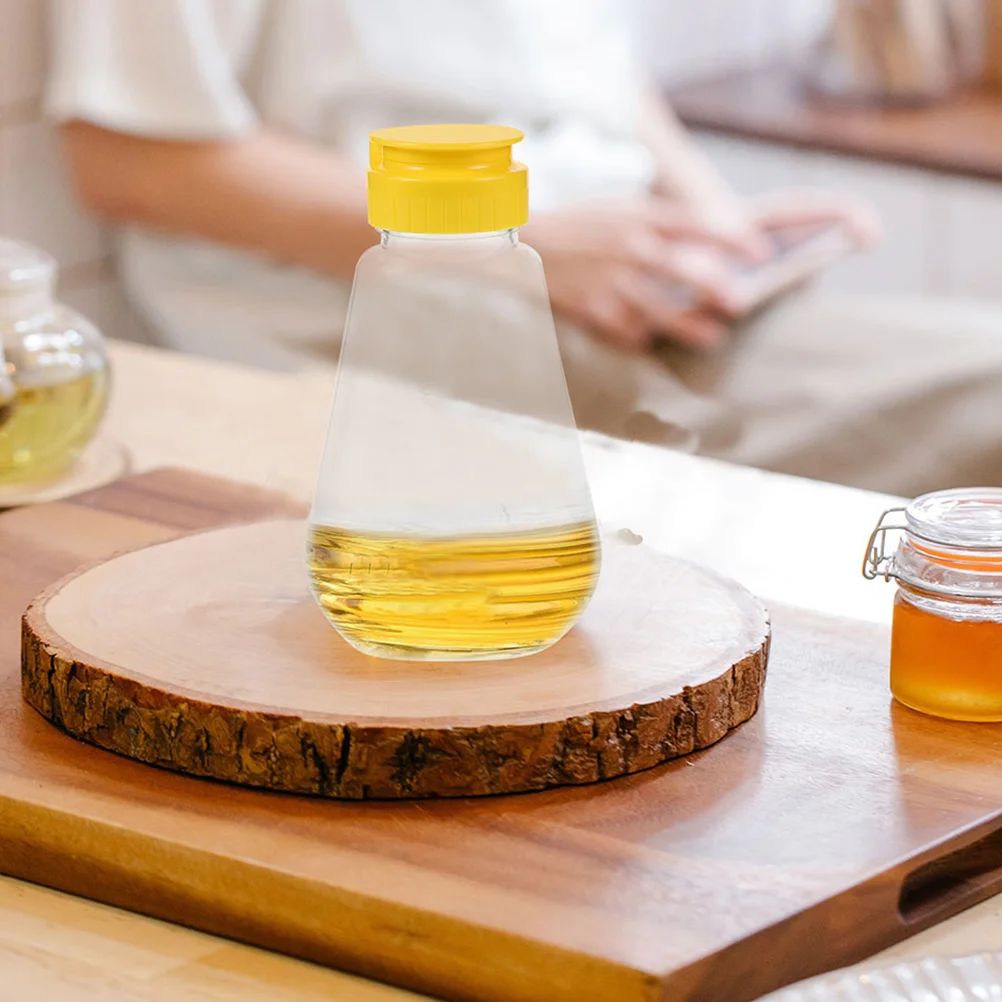 2 Pcs Honey Dispenser Bottle Squeeze Empty Jar Plastic Container Condiment Leakproof Design Versatile Use Easy Squeeze