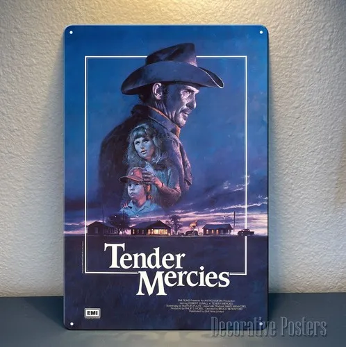 Affiche métallique du film Tender Mercies - Panneau de collection - Taille :
