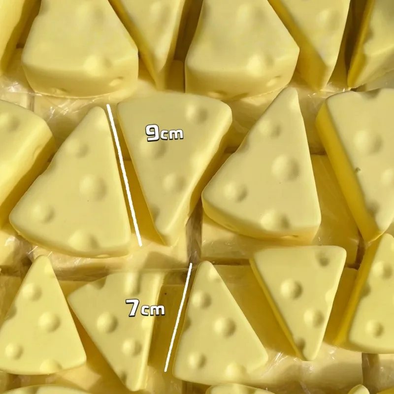 Squishy Simulated Cheese Squeeze Toy Soft Stress Relief Slow Rising Sensory Fidget for Anxiety ADHD Autism Gifts for Kids Adults