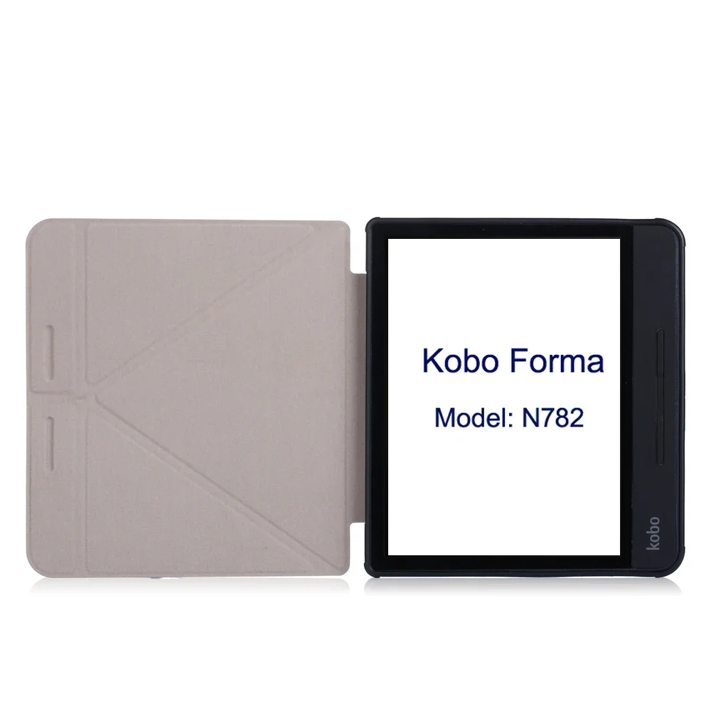 Faltbare Hülle mit magnetischem Verschluss, schmale Abdeckungen, Schutzhülle für Kobo Forma 8-Zoll-E-Book-Reader, Modell N782, Standhülle