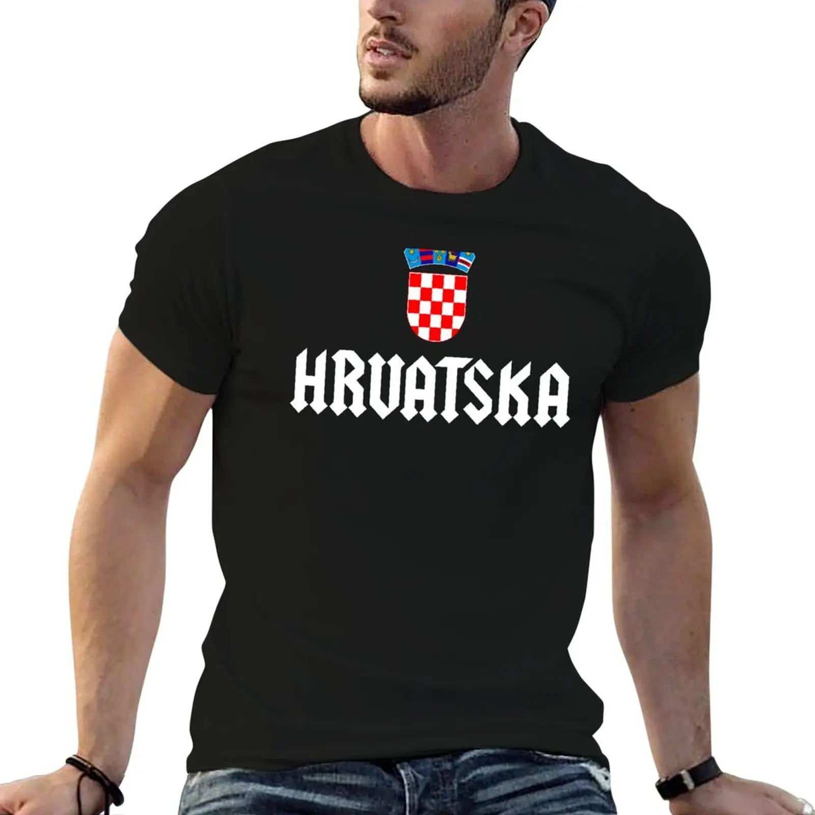 

Hrvatska Croatia T-Shirt t shirt for man 100 percent cotton t shirts for man cotton soft t shirts with prints T-Shirt