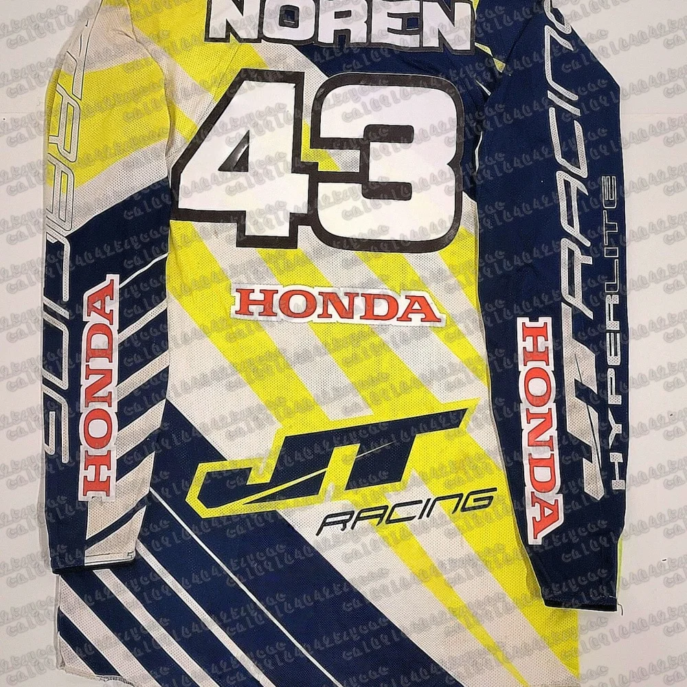 

Горячая летняя мотоциклетная майка Honda 2025 # 43, рубашка для верховой езды с длинными рукавами NOREN, дышащее гоночное снаряжение, удобный топ для бездорожья