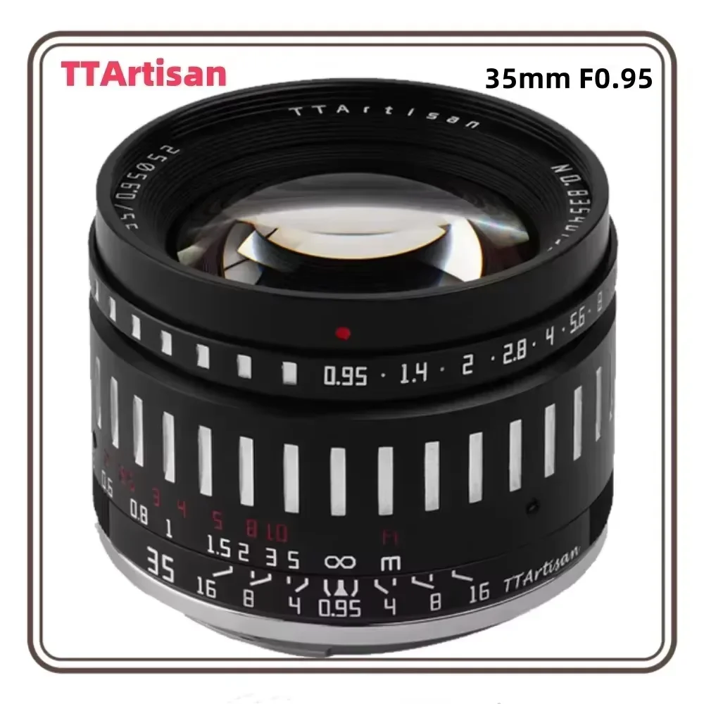 

TTArtisan 35 мм F0.95 APS-C Объектив для беззеркальных камер с большой апертурой и ручной фокусировкой для Fuji FX Sony E Canon RF Nikon Z M4/3 Mount