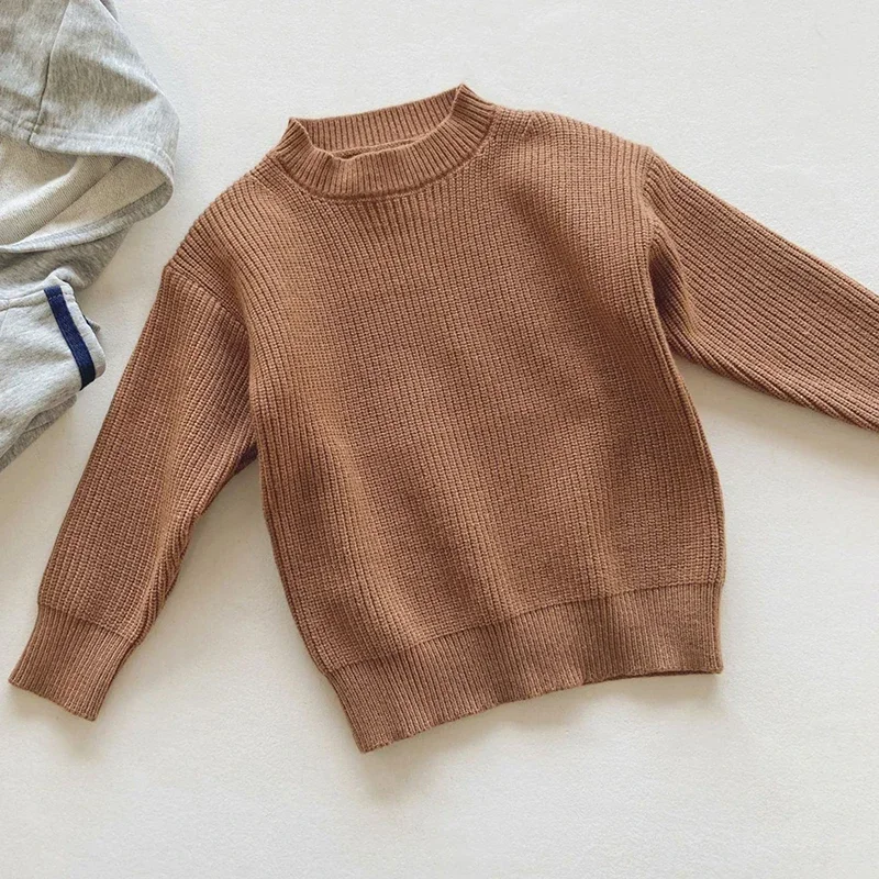 Autumn Sweater Baby Boys Girls Clothes Baby Sweater Toddler Knit Sweater Newborn Knitwear Long Sleeve Cotton Baby Pullover Tops