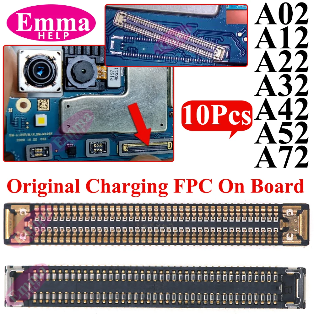 10cs USB Charging FPC Connector For Samsung A51 31 A71 A41 A21 A52 A32 A22 A12 A72 A02 Charger Plug On Board 78Pin Motherboard