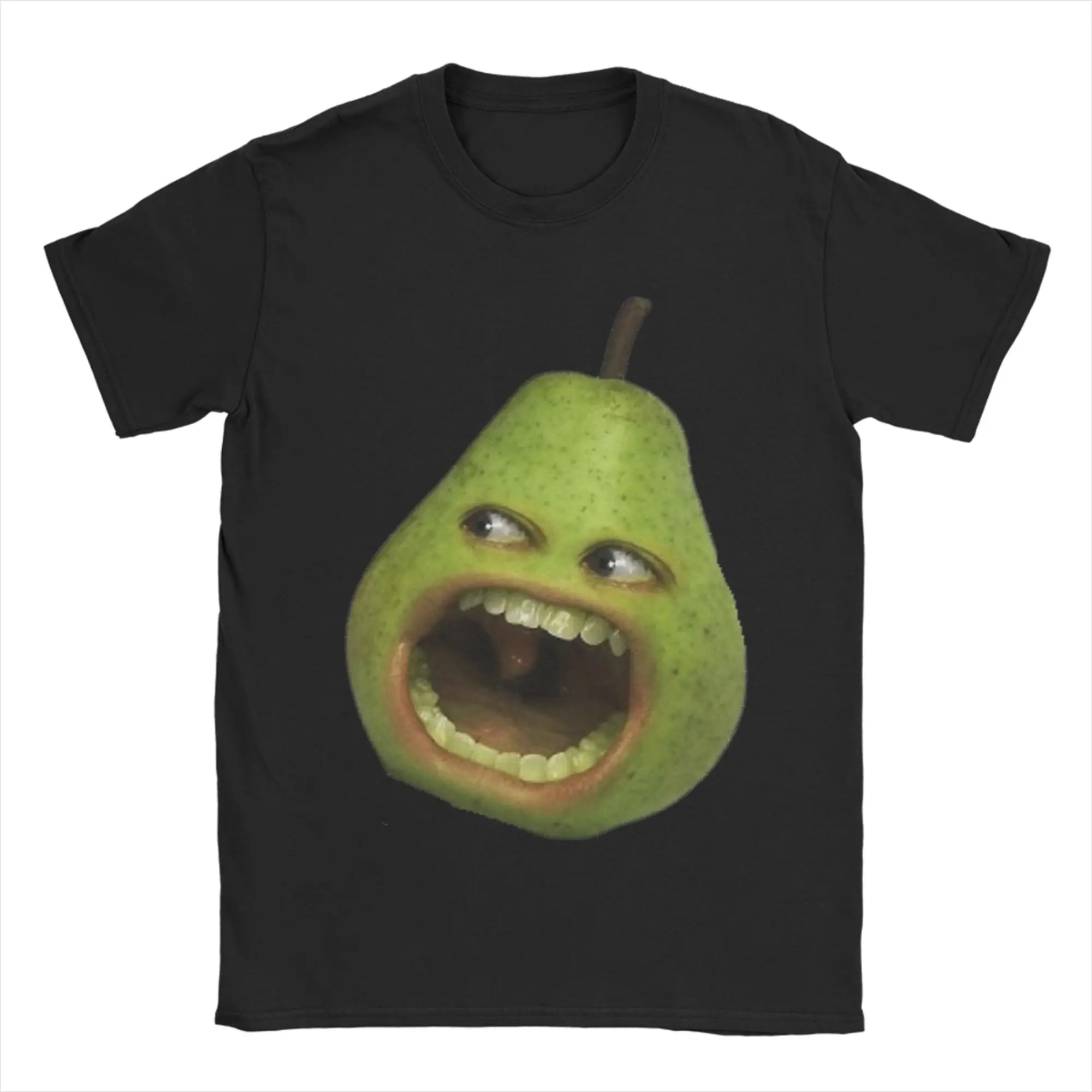 Funny Annoying Orange Annoying Pear Tshirt Men Round Neck Short Sleeve Clothing  Cotton Summer Top Tee