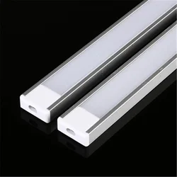 LED Strip Aluminum Profile 0.5m 12mm Flat Body for LED Linear Luminaire 2-30 Sets Lot Lighting Accessories