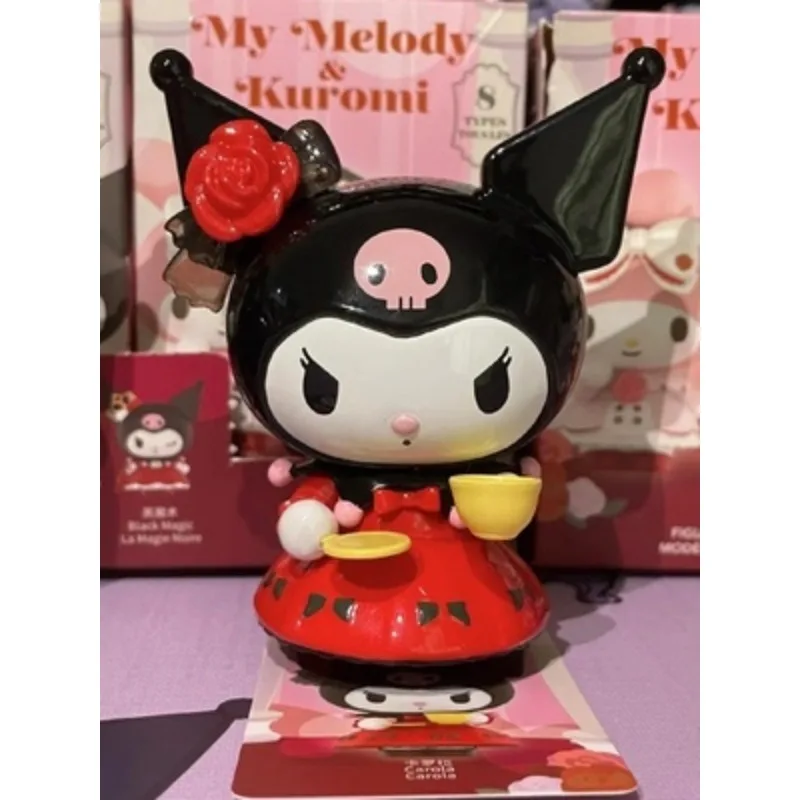 MINISO juguetes auténticos para niños, modelo Sanrio, serie Rose y Earl, caja ciega, adorno de colección Kawaii, juguete de Navidad, decoración de regalo