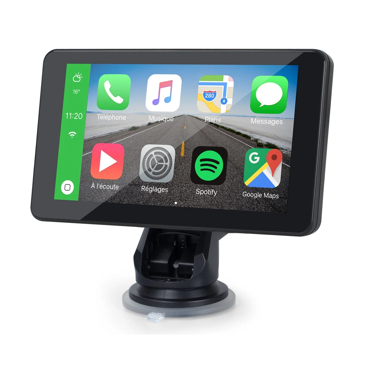 7Inch Carplay Monitor Portable Wireless CarPlay Navigation for Car Universal Display Android Auto and Siri Compatible