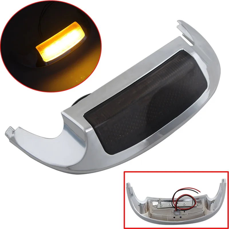 Motorcycle Accessories LED Front Fender Tip Light/Signals Lamp For Harley Touring Electra Glide Ultra Classic Tri Glide 2014-UP