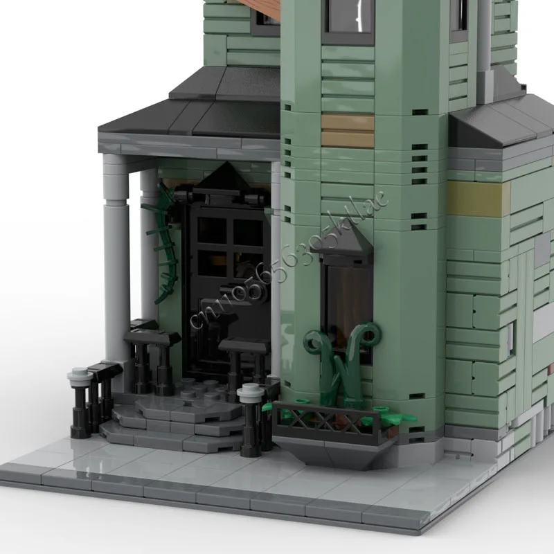 859 PCS MOC Creative City Street View Modular Haunted House Model Architecture Building Block Diy Kids Assembly Bricks Toys Gift