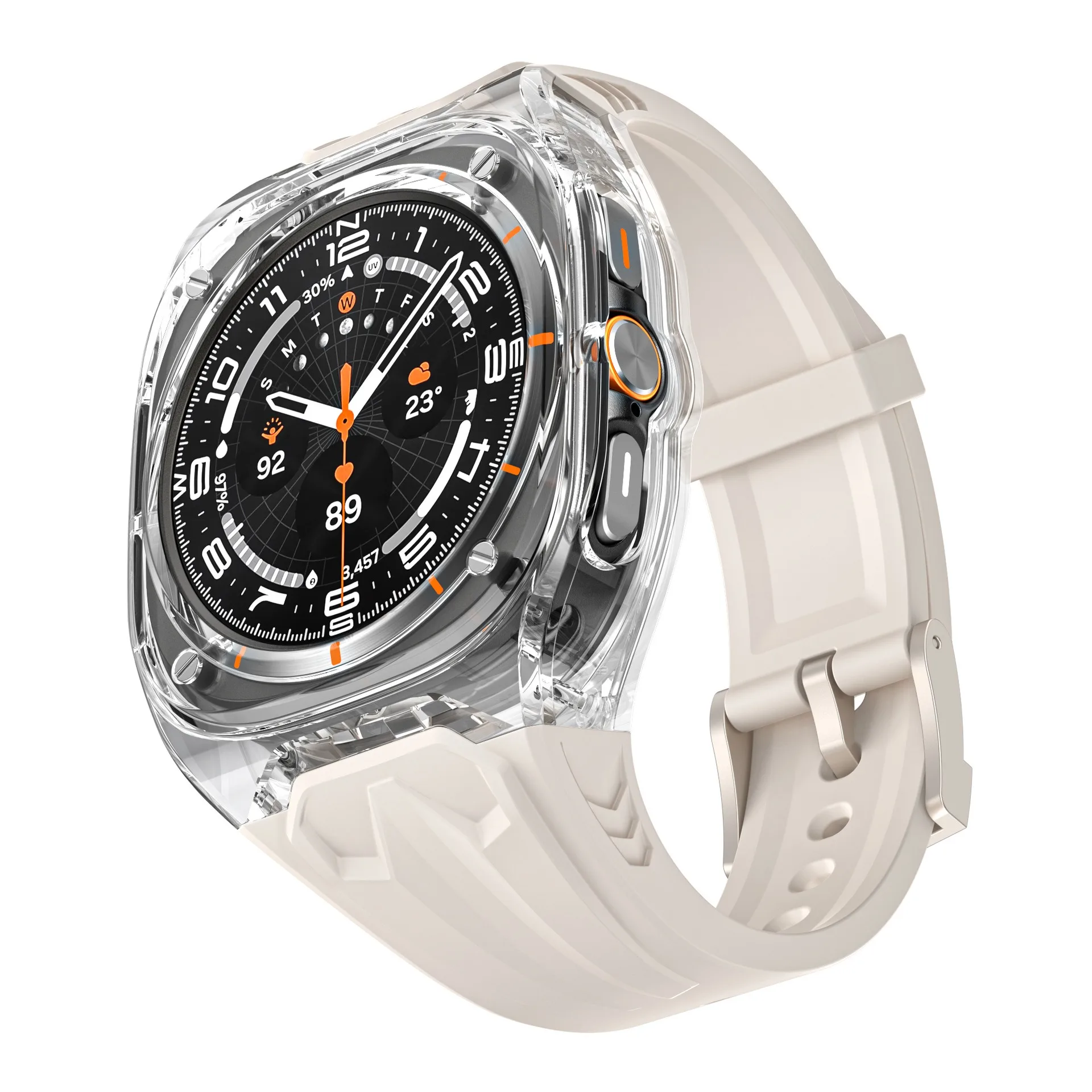 Комплект модификации, ремешок для Samsung Galaxy Watch Ultra 2025 47 мм, чехол из ТПУ + браслет для Galaxy Watch Ultra, встроенный ремешок 47 мм