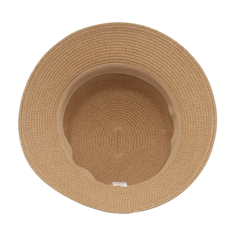 Flat Straw Hats Solid Color Caps Ladies Hat Summer Sun Openwork Handwoven Straw Cap Ethnic For Women Men Japanese Style DIY