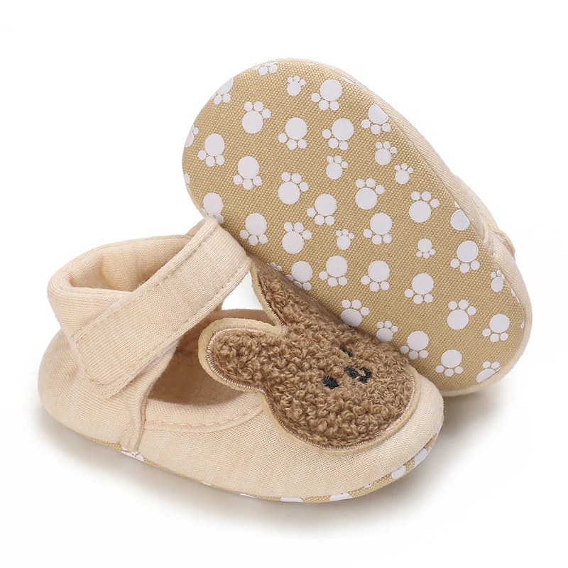 Cute Little Bear Rabbit Baby Shoes Soft Cotton Anti Slip Baby Walking Shoes 0-18M Newborn Anti Drop Outdoor Casual Shoes