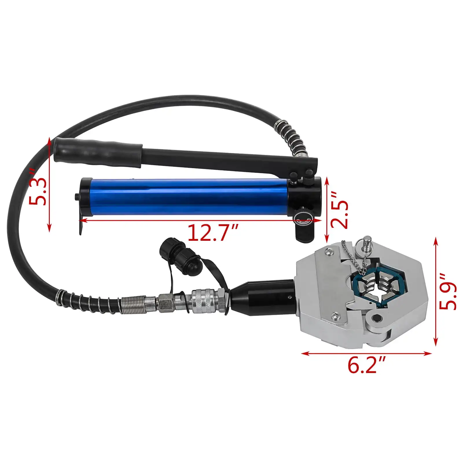 Manually Operated AC Hose Crimper FS-7842B Separable Hydraulic Hose Crimper Kit Manual Piston Valve For Aluminum Pump