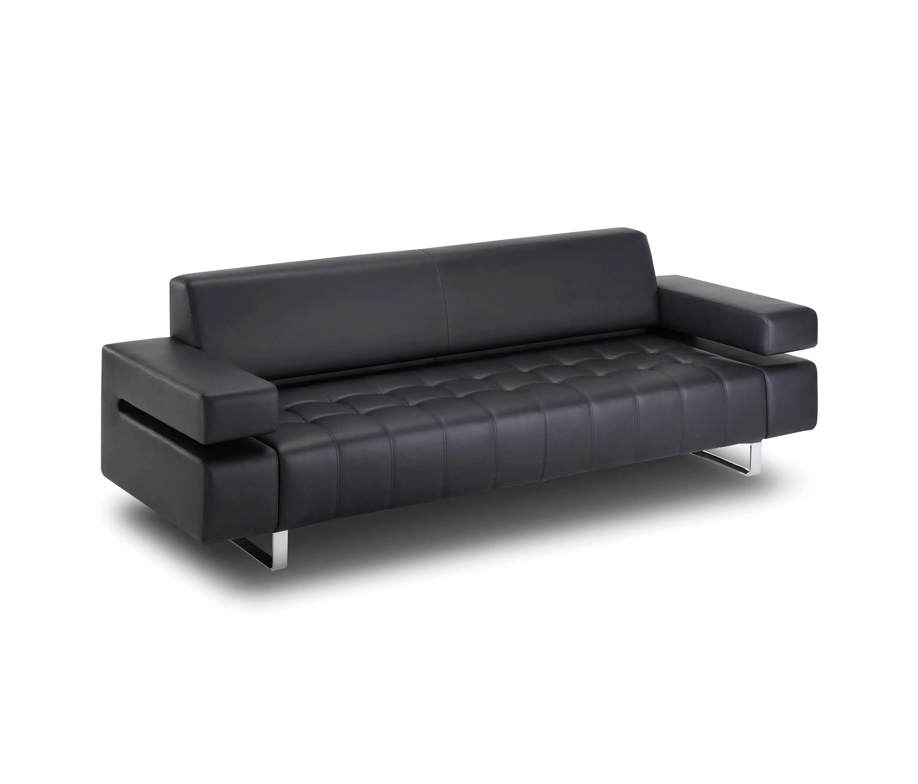 Zebai Foshan Wholesale Modern Furniture Double Triple Genuine Leather Leisure Office Sofa (ZB-F113)