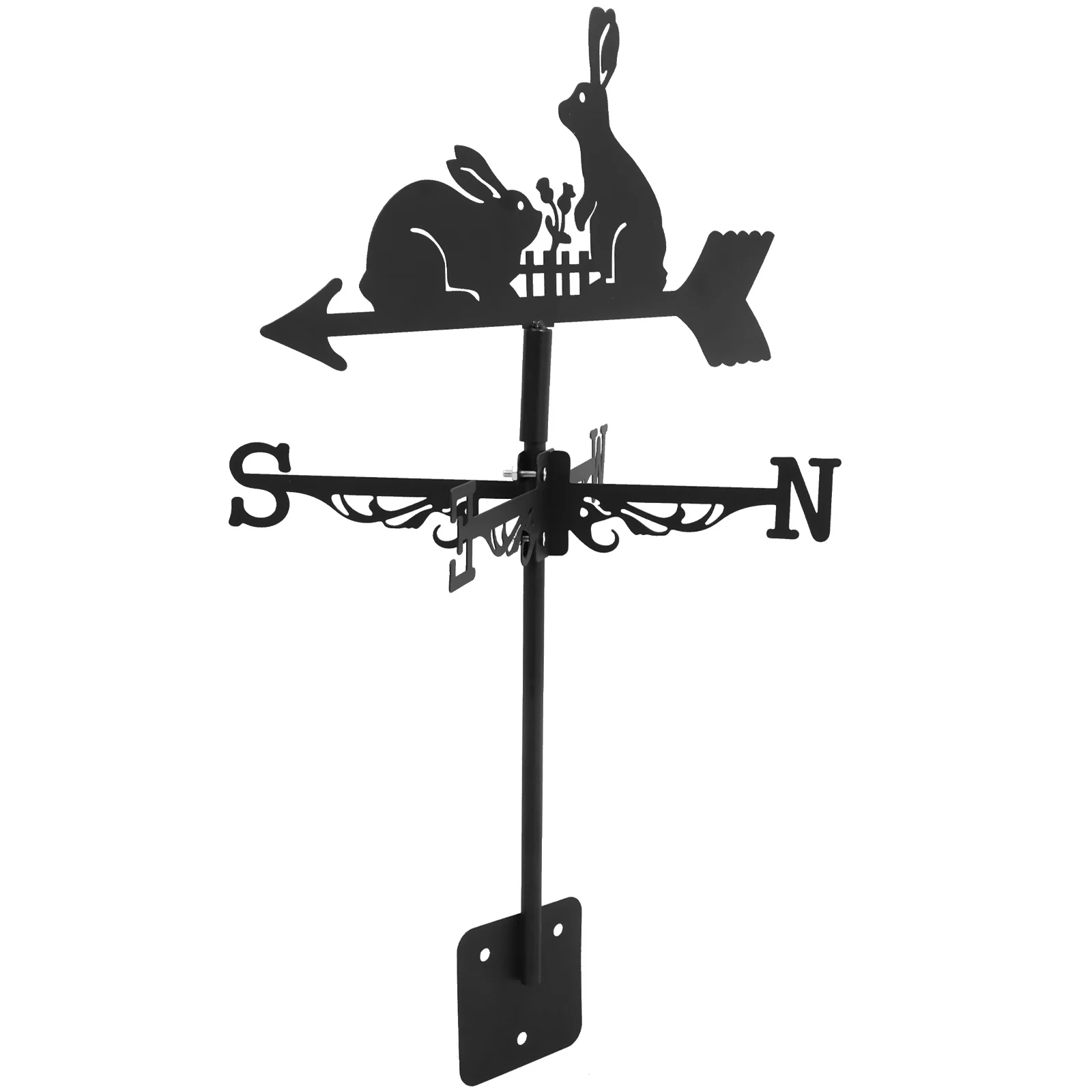 

Decorative Iron Weather Vane Bunny Retro Wind Direction Indicator for Garden Yard Lawn Weathervane Iron Weathervane