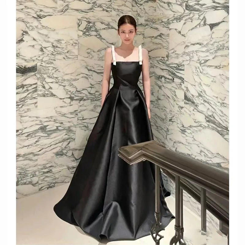 

Hepburn style banquet host Satin vintage adult birthday party dress