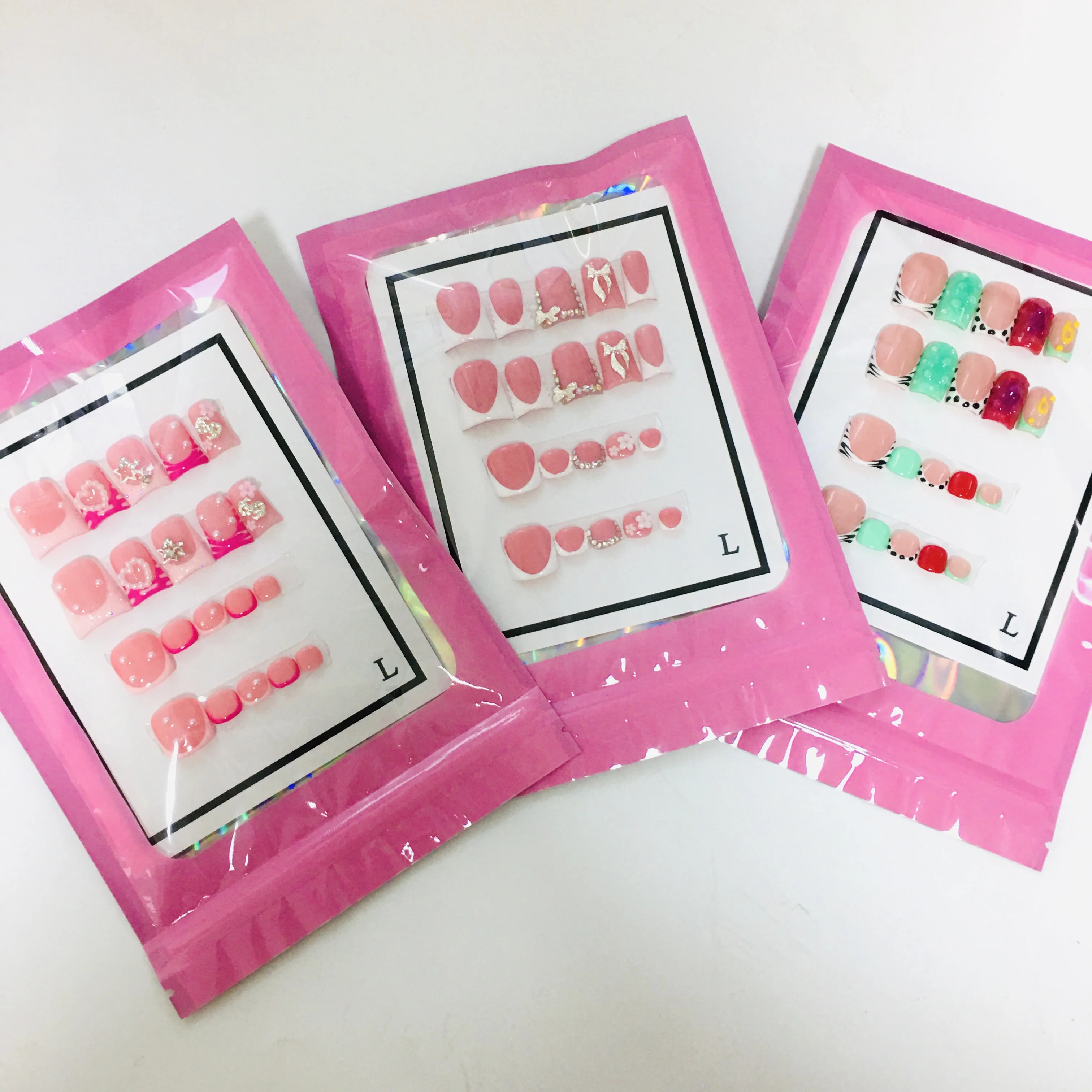 

Best Selling 10pcs Hand Painted Gel Press Nails Luxury Customized Design Full Cover False Fingerail and toenail set