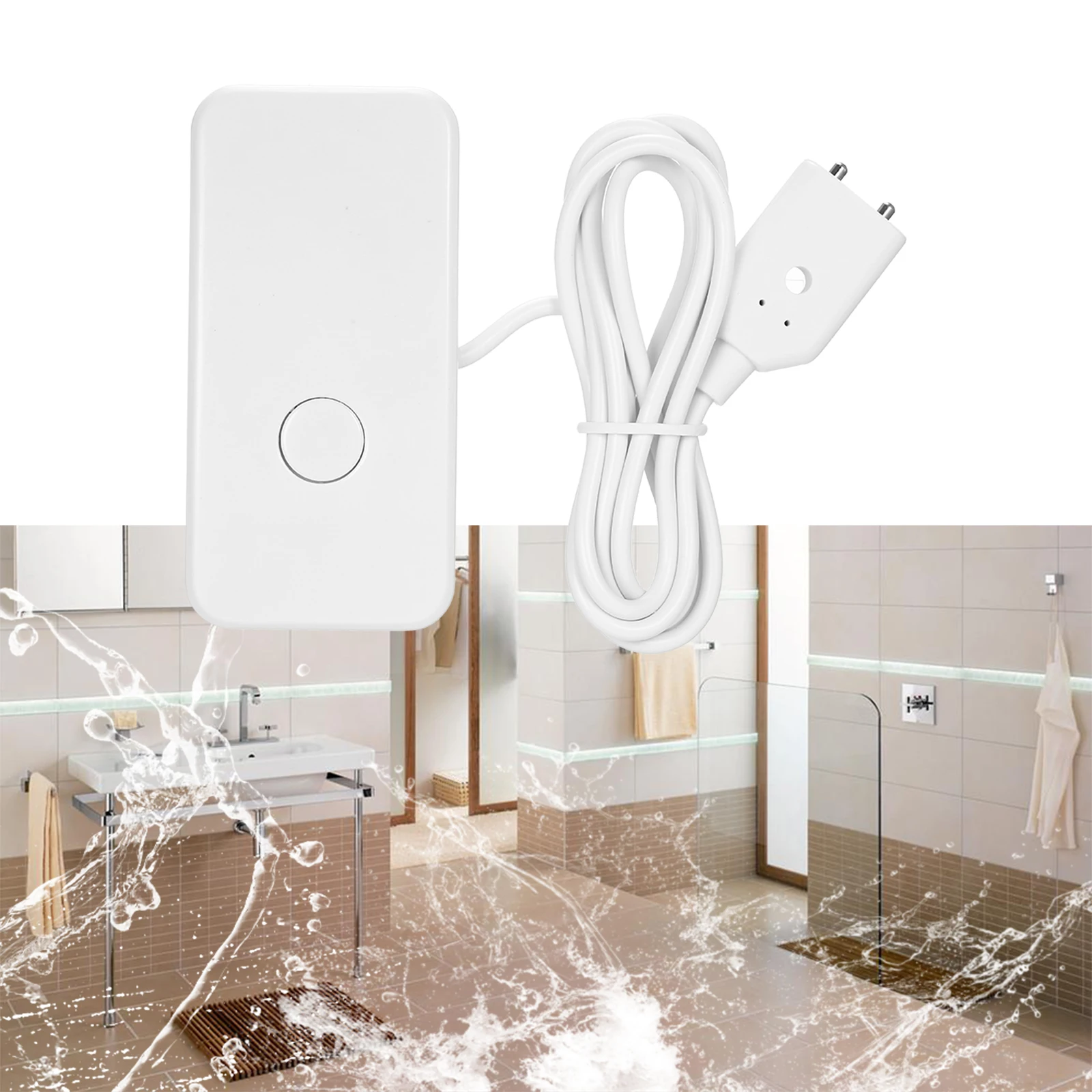 Wireless Security Water Leakage Sensor eWeLink 433MHz Water Leaks Intrusion Detector Alert Water Level Overflow Alarm System