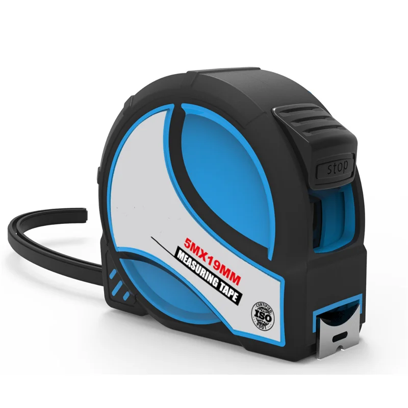 Misura di nastro da 5 m Guscio infrangibile Anello di bloccaggio automatico Righello Vernice resistente all'usura addensata per strumenti di legno da lavoro fai-da-te