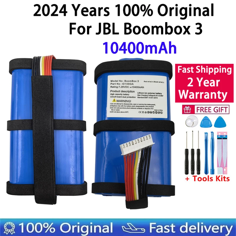 2024 Years 100% Original Bluetooth Battery For JBL Boombox 3 Boombox3 Speaker Rechargeable Battery 10400mAh Bateria Batteri