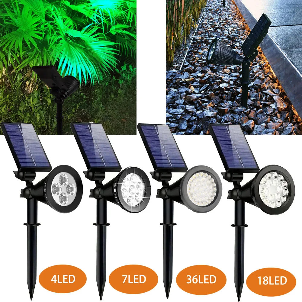 

1pc Solar Powered Garden Light LED Outdoor Spotlight Landscape Tree Lawn RGB Lawn Light