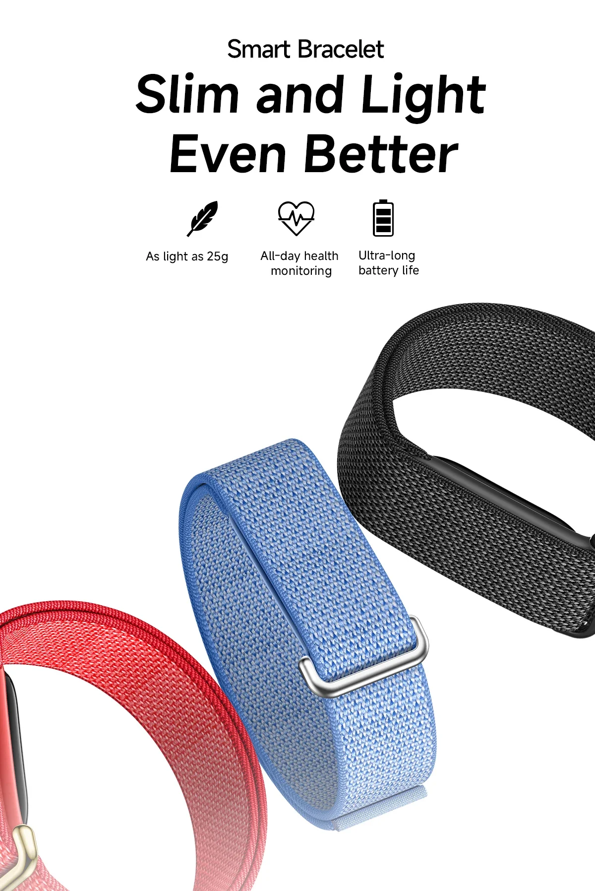 2026 Neues VWAR AIR Ultra Smart Band 20 Tage Akkulaufzeit 1ATM Wasserdicht 24/7 Herzfrequenz Stress Schlaf Fitness-Tracker Smart-Armband – Detail 1