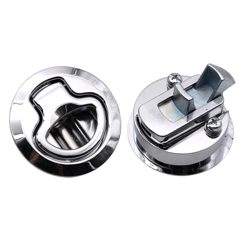 2inch Round Hatch Latches Locks Pull Locker Boat Hatch Cover Slam Latch Zinc Alloy For Yacht Boat Accessories Marine Hardware