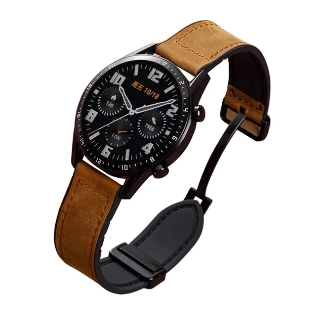 Leder-Silikonarmband für Samsung Galaxy Watch 4, 5, 6, 7, 40 mm/44 mm, Magnetband für Galaxy Watch 4/6 Classic 43 47 mm 42 46 mm – Detail 5