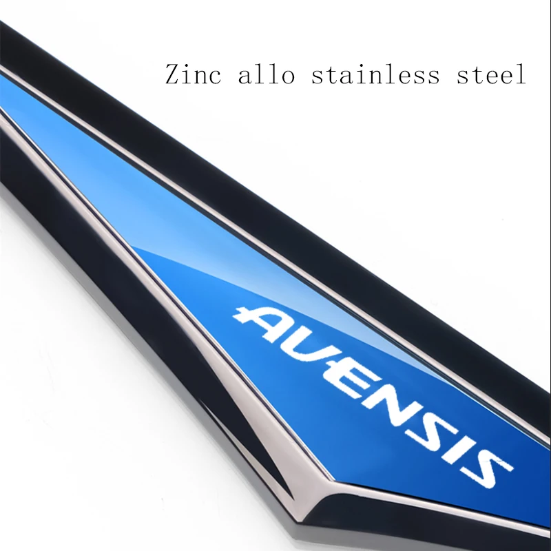 2pcs/Set Car Fender Stainless Steel Sticker Decals Emblem Exterior Decorate for Toyota Avensis t25 t27 Accessories