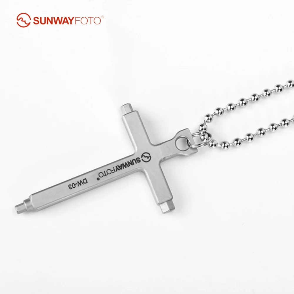

sunwayfoto stainless steelhex wrench 4mm, 3mm, 2.5mm standard hex bits combined with a flat screwdrivel For tripod and ball head