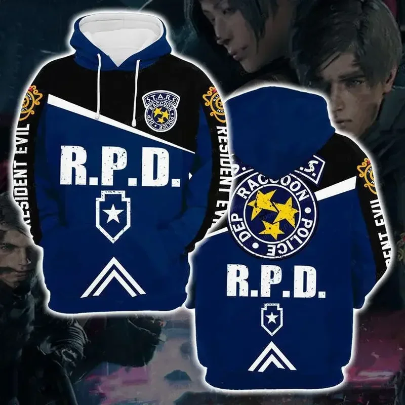 Resident Village Umbrella Corporation Gioco Cosplay Ethan Winters Felpe con cappuccio Biohazard Cerniera Hoddie Cappotti Giacca Felpe