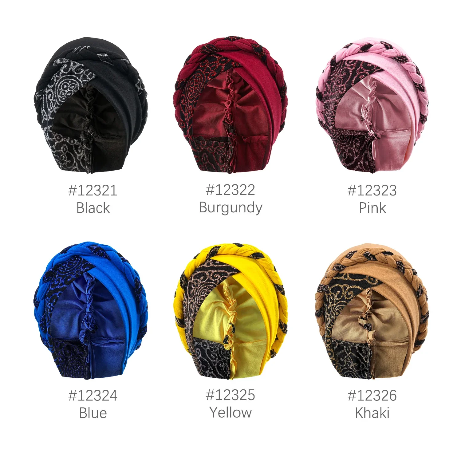 Kopf Schal für Muslimische Frauen Turban Kappe Damen Islamischen Druck Motorhaube Hut Geflecht Stirnband Turbante Mujer Beanies Hüte – Detail 1