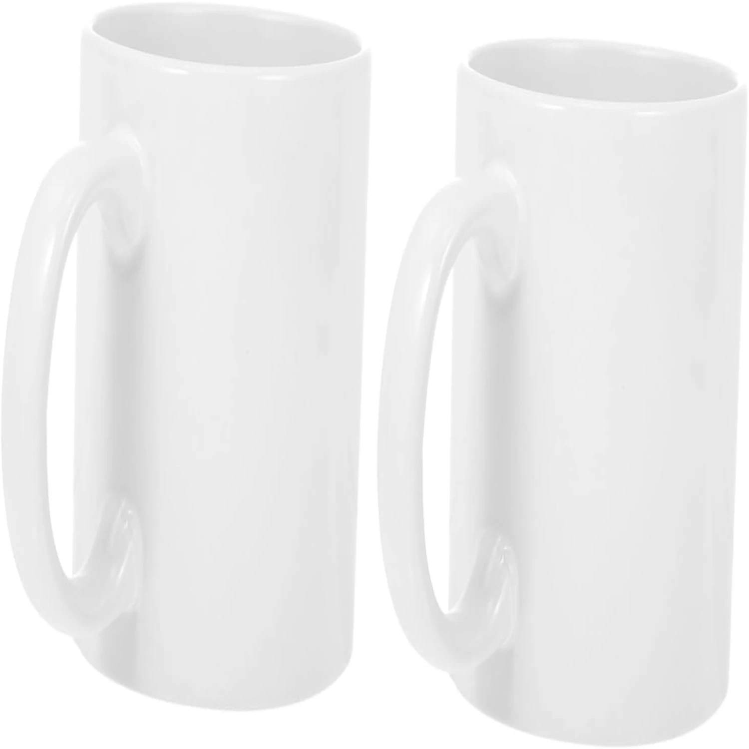 

White Ceramics 2pcs Sublimation Latte Mug Espresso Cups Colored Tumbler Mugs Porcelain Cup DIY Coffee Mugs Blank Ceramic Coffee