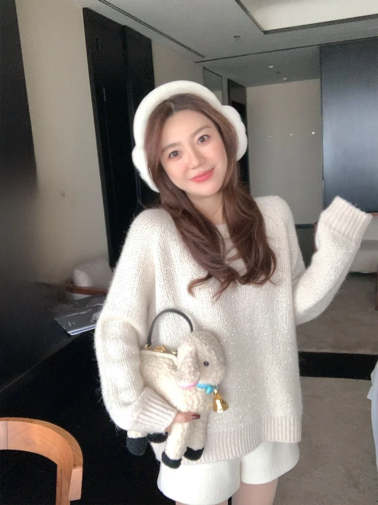 

Heavyweight 500g Peru Alpaca Wool Sweater 55 Teads Galaxy Treasure Cheeseandkisses Women's Loose Fit Long Sve Thermal Kn...