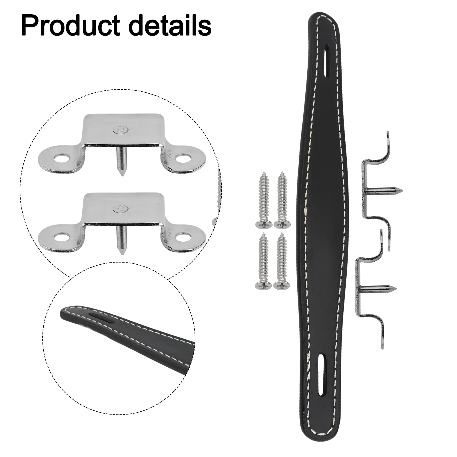 

Guitar Amp Leather Handle Strap with Screw Kit for FD Guitar Speaker PU Leather and Metal Reinforcement for Durability