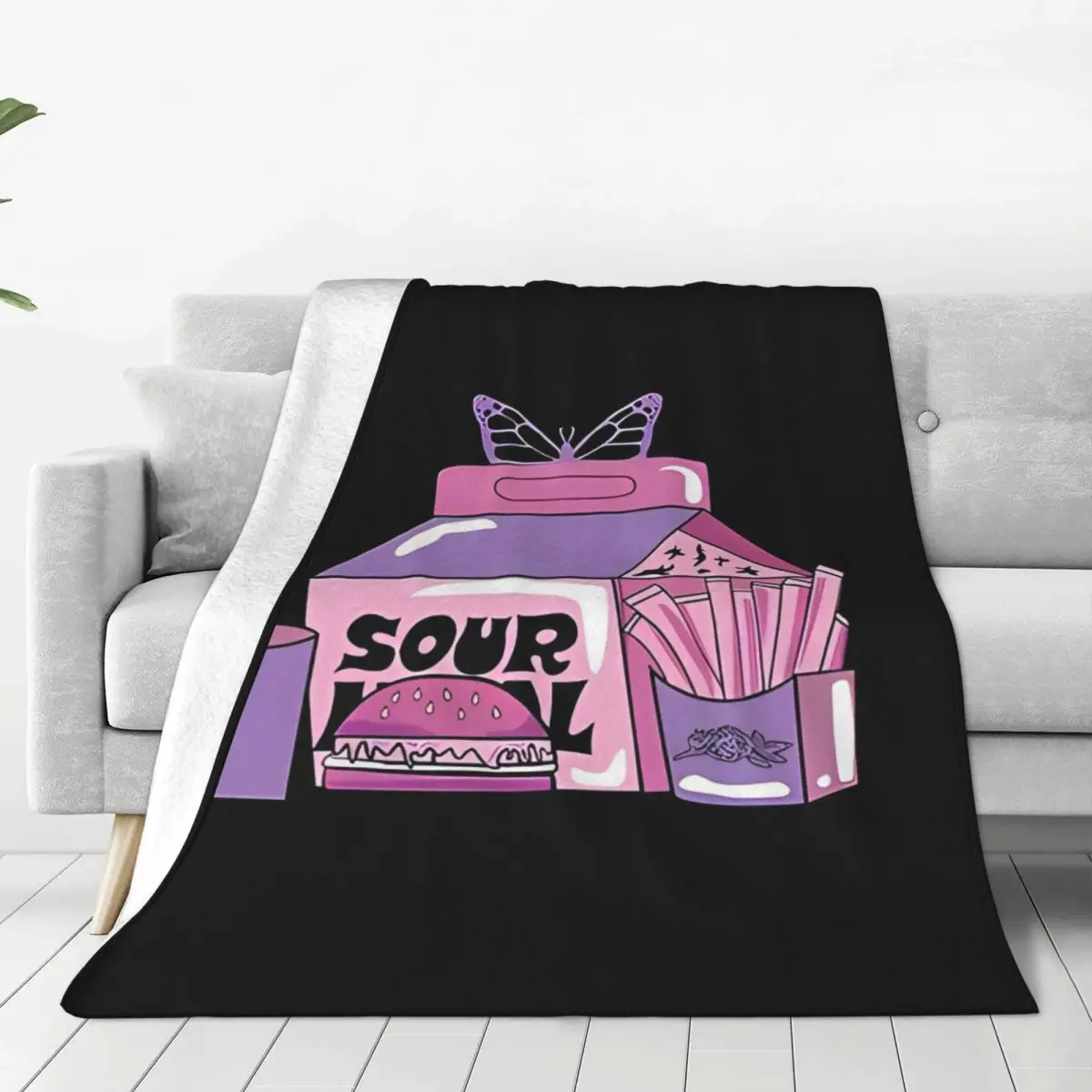 Warm Soft Blankets Airplane Travel Olivia Vampire Rodrigos Sour Throw Blanket Flannel Bedspread For Couch Chair Sofa Bed Cover