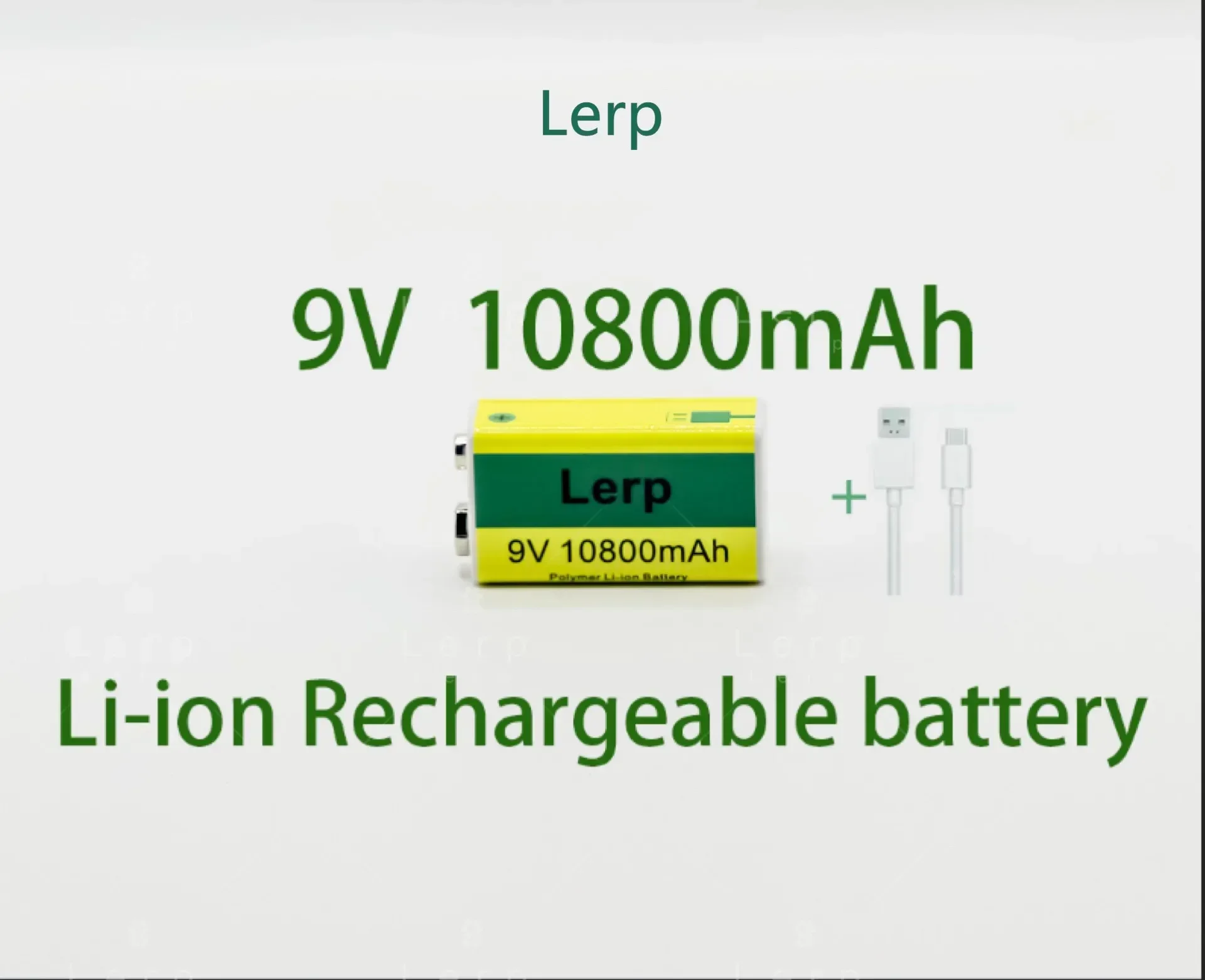 Batería recargable de iones de litio, pila con multímetro, mini USB, juguete, micrófono, control remoto, KTVuse, 9V, 10800mAh, novedad de 2024