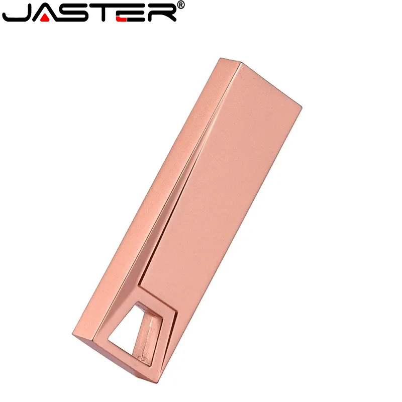 JASTER stik memori USB 2.0 logam, Flash Drive 128gb warna-warni kreatif 64GB tahan air hadiah bisnis Pen Drive 32GB 16GB 8GB