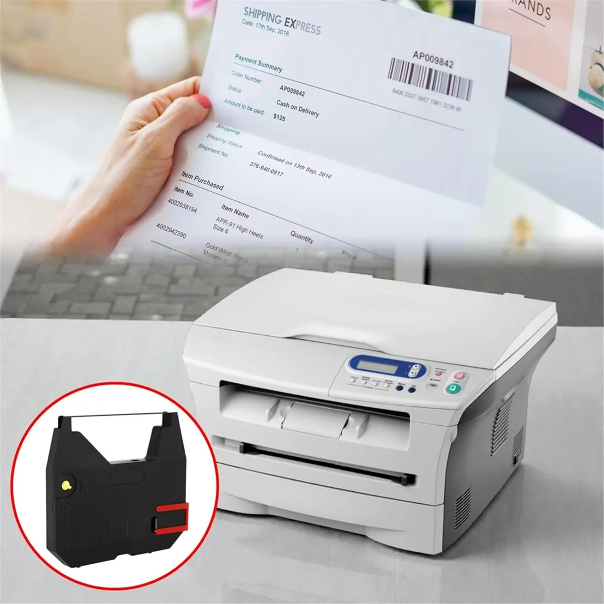 Typewriter Ribbon Replacement for 7020, PORTELON 11401,for DATAPRODUCTS R1430 11425, T330 Correctable Ribbon