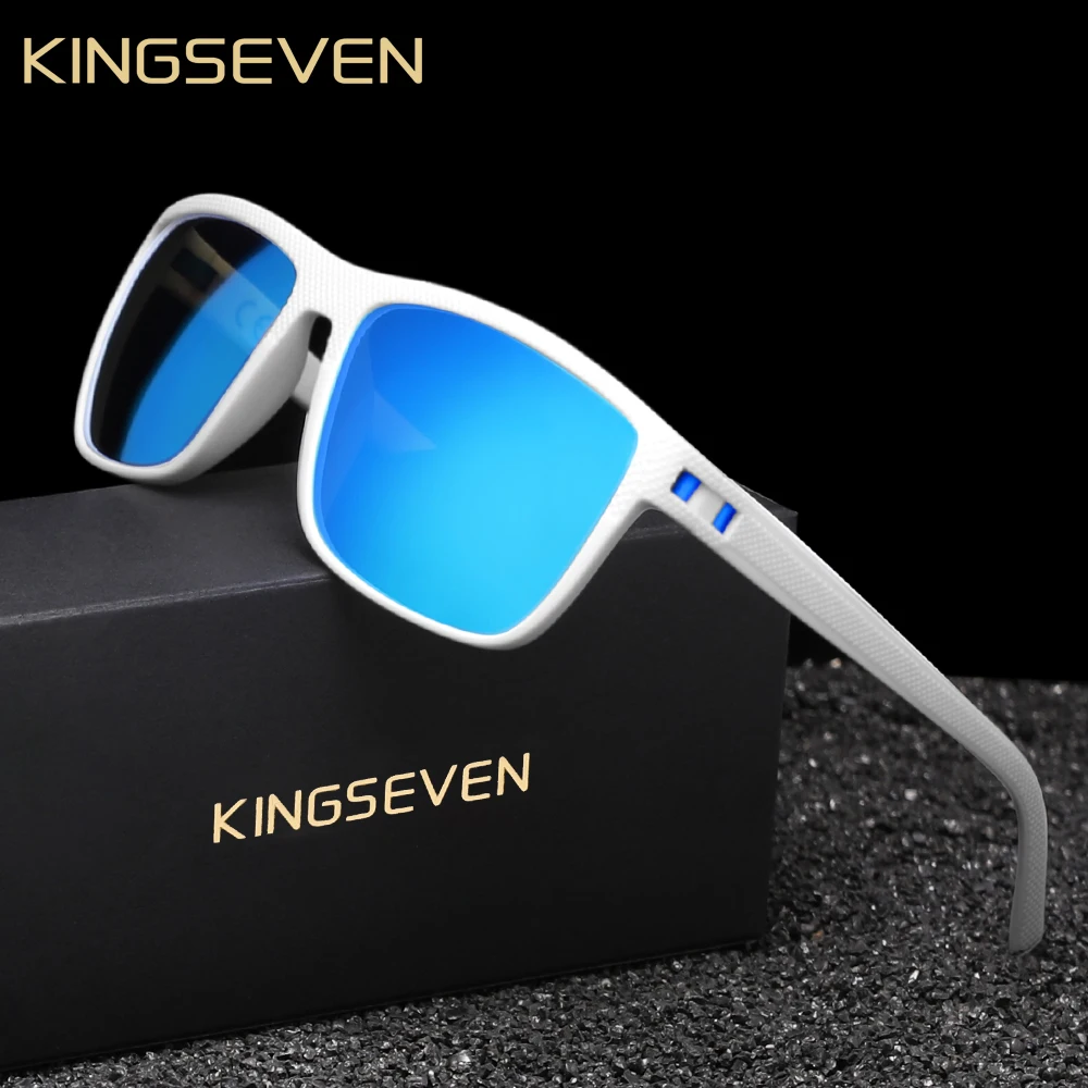 

Мужские антибликовые очки KINGSEVEN, черные солнцезащитные очки с поляризацией, защитой UV400, для вождения и занятий на свежем воздухе, лето 2019