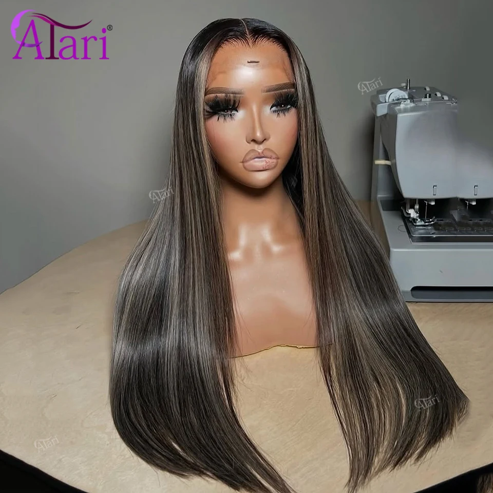 براون 30 يسلط الضوء على 13x4 الدانتيل أمامي شعر مستعار مستقيم قبل قطعها شقراء 27 شريط 13x6 الدانتيل الشفاف شعر مستعار أمامي الشعر البرازيلي #5