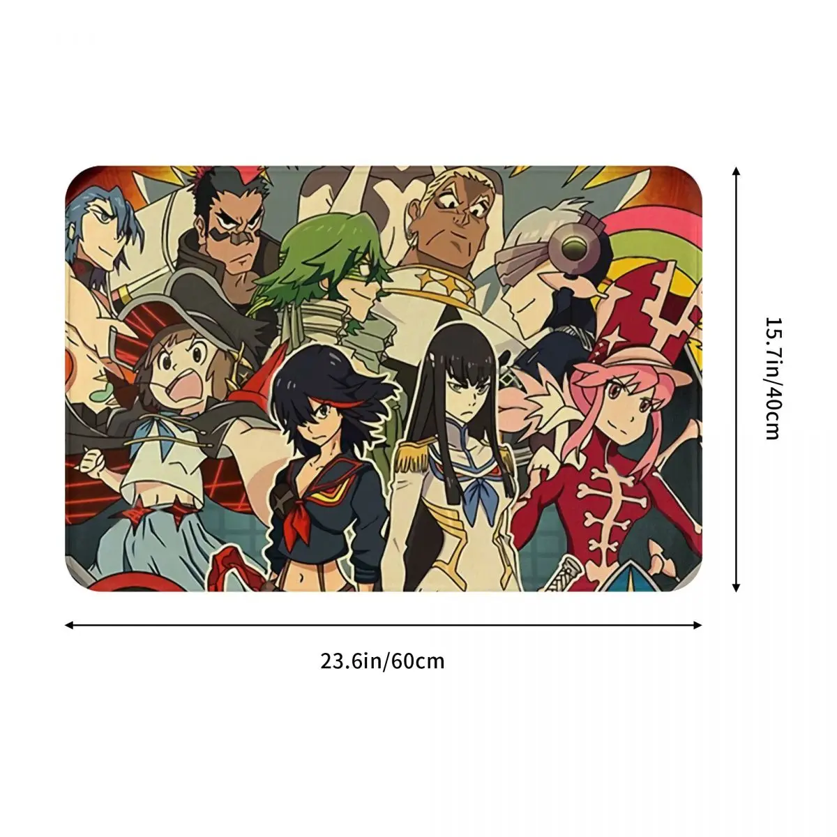 Kill la Kill Anime Kitchen Non-Slip Carpet Ryuko Matoi Poster Flannel Mat Welcome Doormat Home Decoration Rug