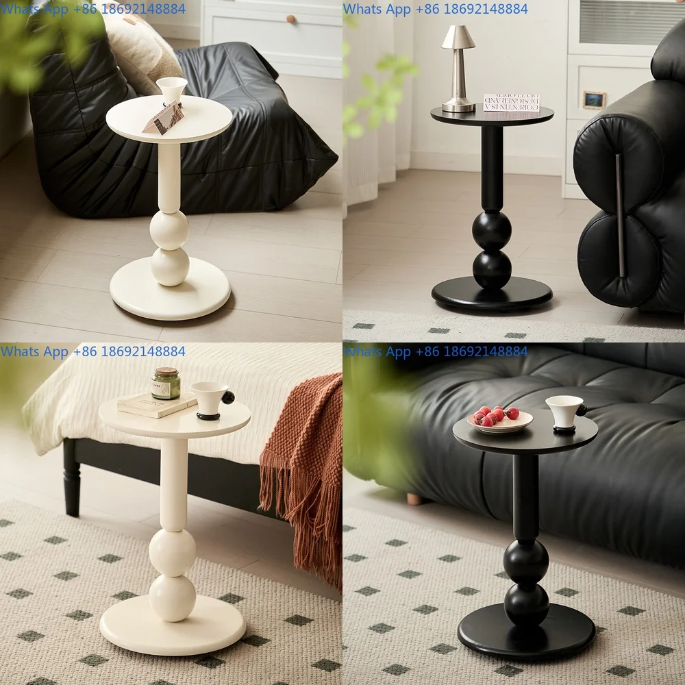 

Luxury Small Coffee Table for Living Room Bedroom Balcony Portable Side End Table Round Accent Table