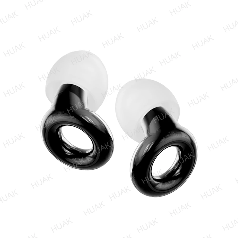 HUAK 1 Set de Bouchons d'Oreilles Réutilisables en Silicone Super Isolation Phonique pour le Sommeil, le Bruit, le Ronflement et l'Apprentissage - Écouteurs Anti-Bruit Souples