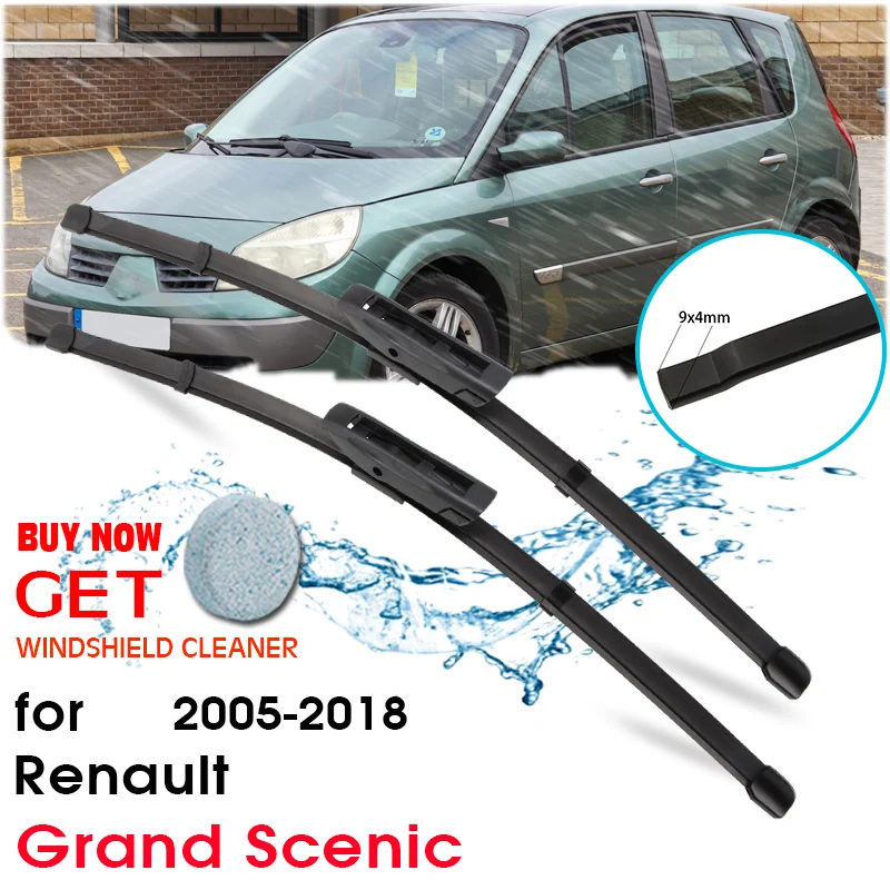 

BROSHOO Auto Wiper Blades For Renault Grand Scenic 2 3 4 2005 2006 2007 2008 2009 2010 2011 2012 2013 2014 2015 2016 2017 2018