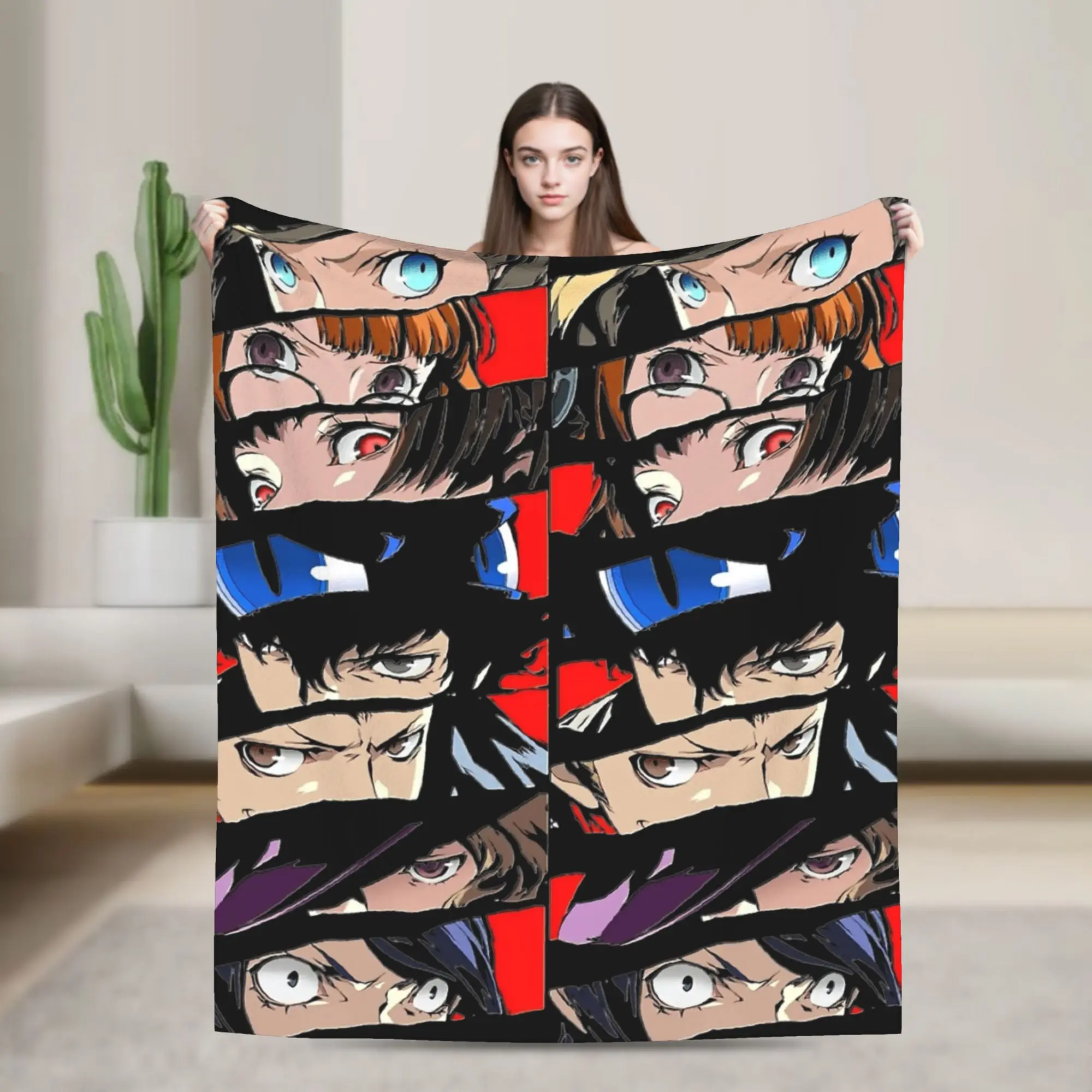 Shin Megami Tensei Blanket Persona Anime Flannel Awesome Warm Throw Blanket for Bedding Lounge Spring/Autumn