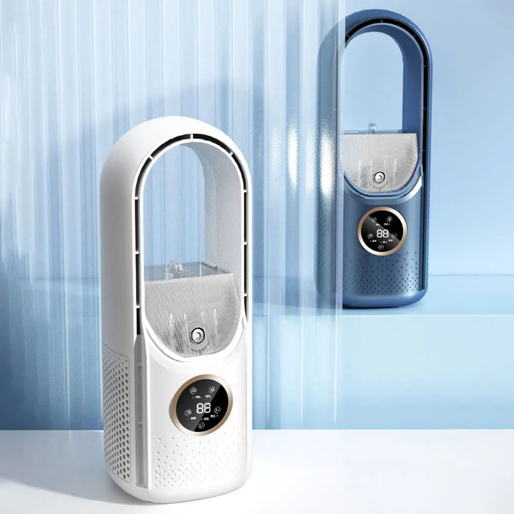 

Портативный мини-кондиционер USB-охладитель воздуха безлопастной электрический вентилятор 6-скоростной бесшумный кондиционер с таймером охлаждающий вентилятор увлажнитель